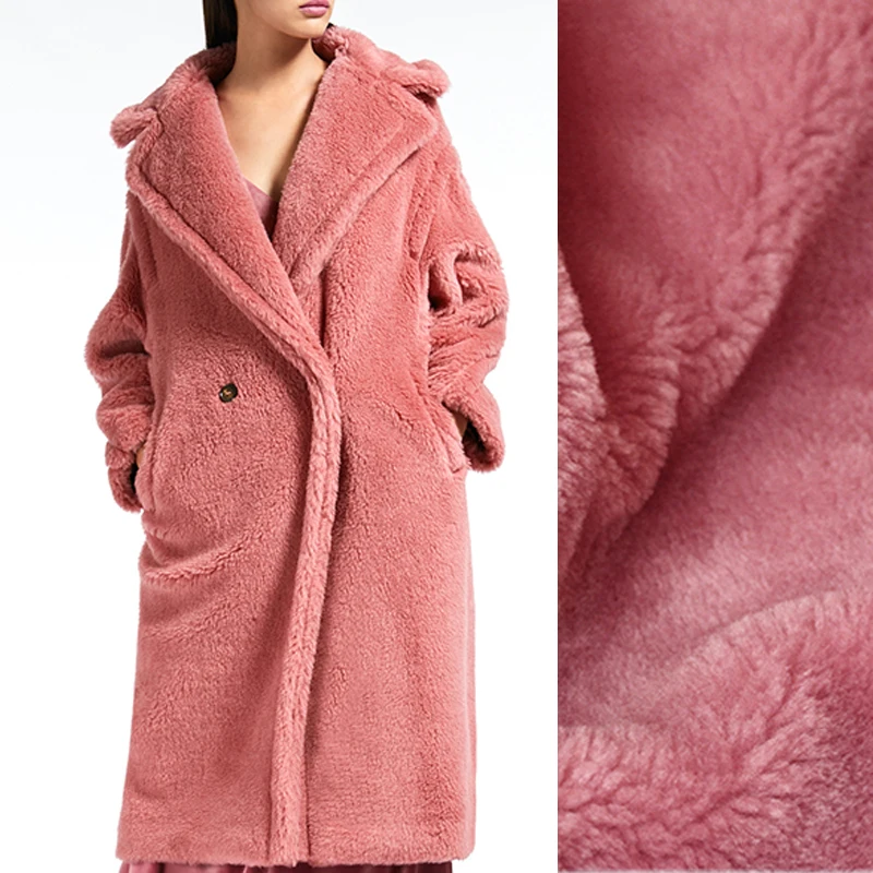 

165CM Wide 550G/M Weight Thick Warm Wool Camel Wool Polyester Fabric for Winter Overcoat Outwear Jacket DE856