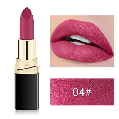 MISS ROSE Lipstick Matte Waterproof Make Up Long Lasting Lip Stick 42 Colors Easy To Wear Lipstick Lips Makeup Mate Lipstick - Цвет: 4