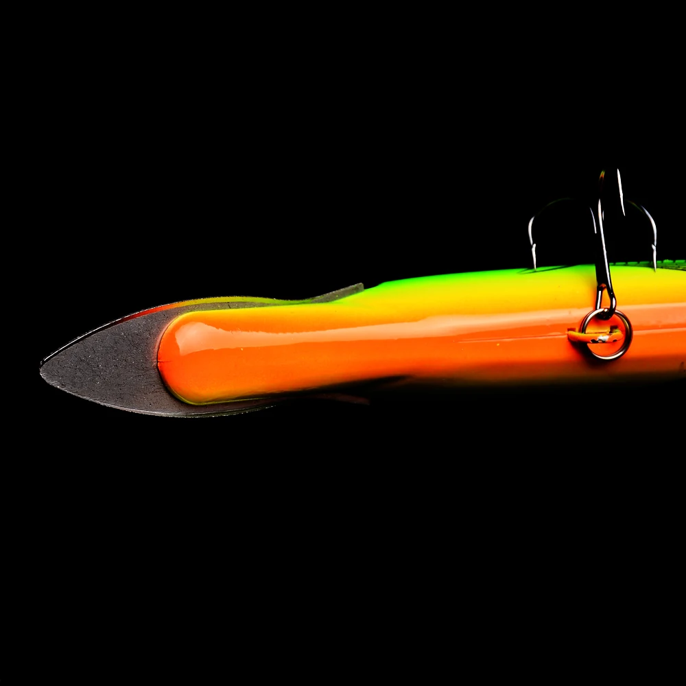 1 Pcs Big Minnow Pesca Isca Isca Wobbler Jerkbait Peche 20 cm 45g Mar Trolling Lure Baixo yo Zuri Imbecil Idiota Gancho Yuzi 16 isca wobbler jerkbait peche 20cm 45g mar