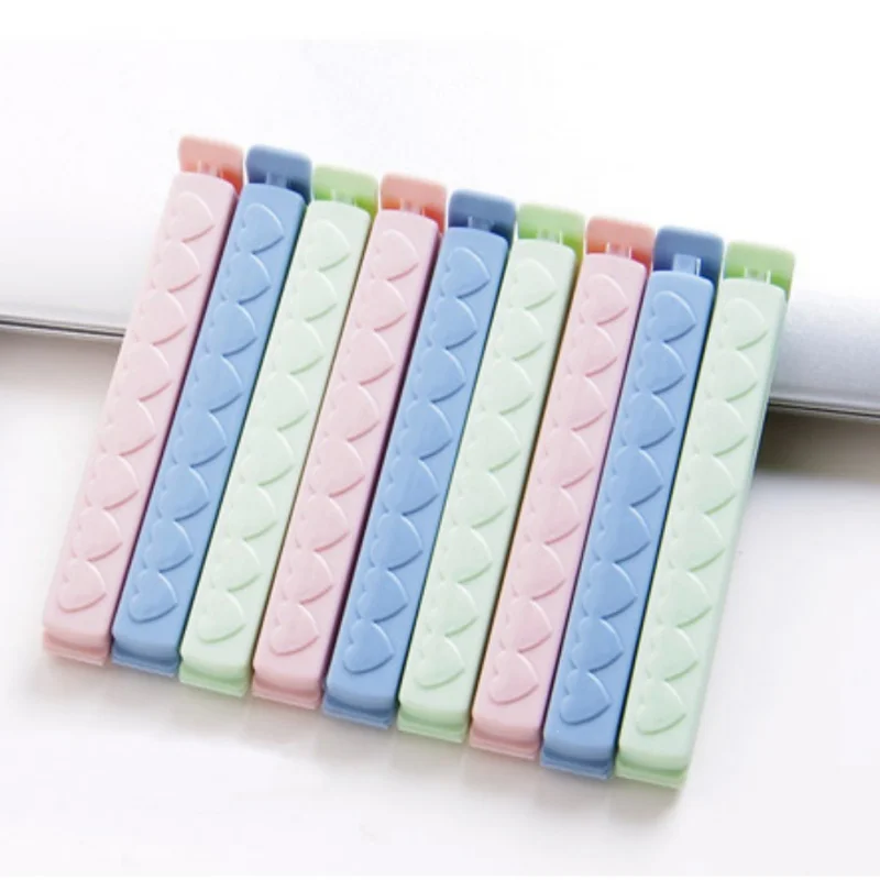 

Hot 5Pcs/12Pcs/Packs Kitchen Food Snack Storage Seal Sealing Bag Clips Sealer Clamp Solid Color Food Tool