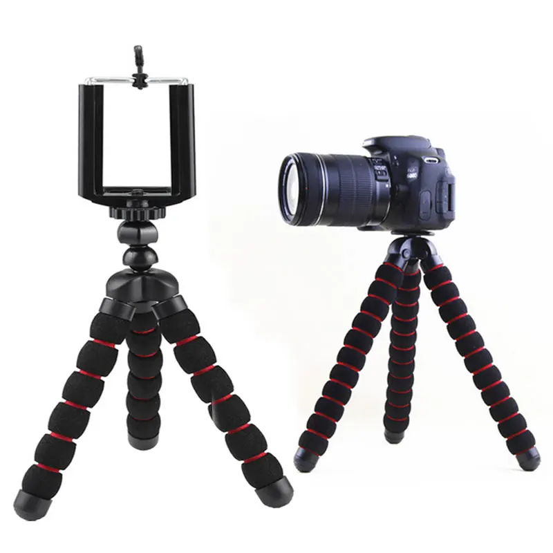 

Universal Flexible Octopus Tripod + Phone Clip Holder Tripod for iPhone 6 7 6s 5s Huawei Dslr Camera Gopro Yi SJCAM Stand Mount