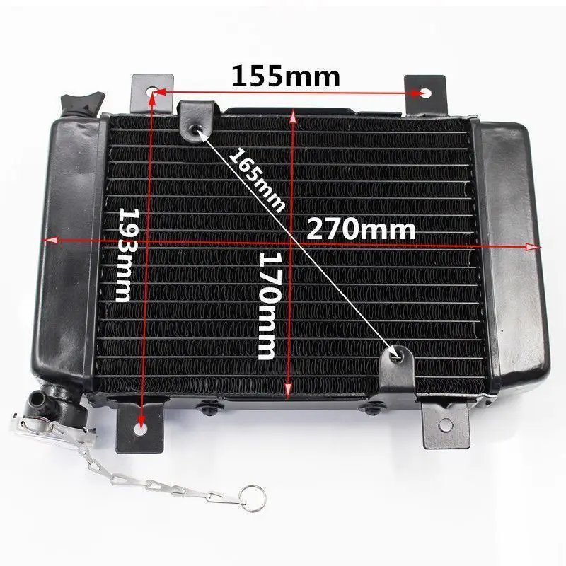 270mm Water Cool Radiator Cooling PIT Racing Quad for 250cc Dirt Bike