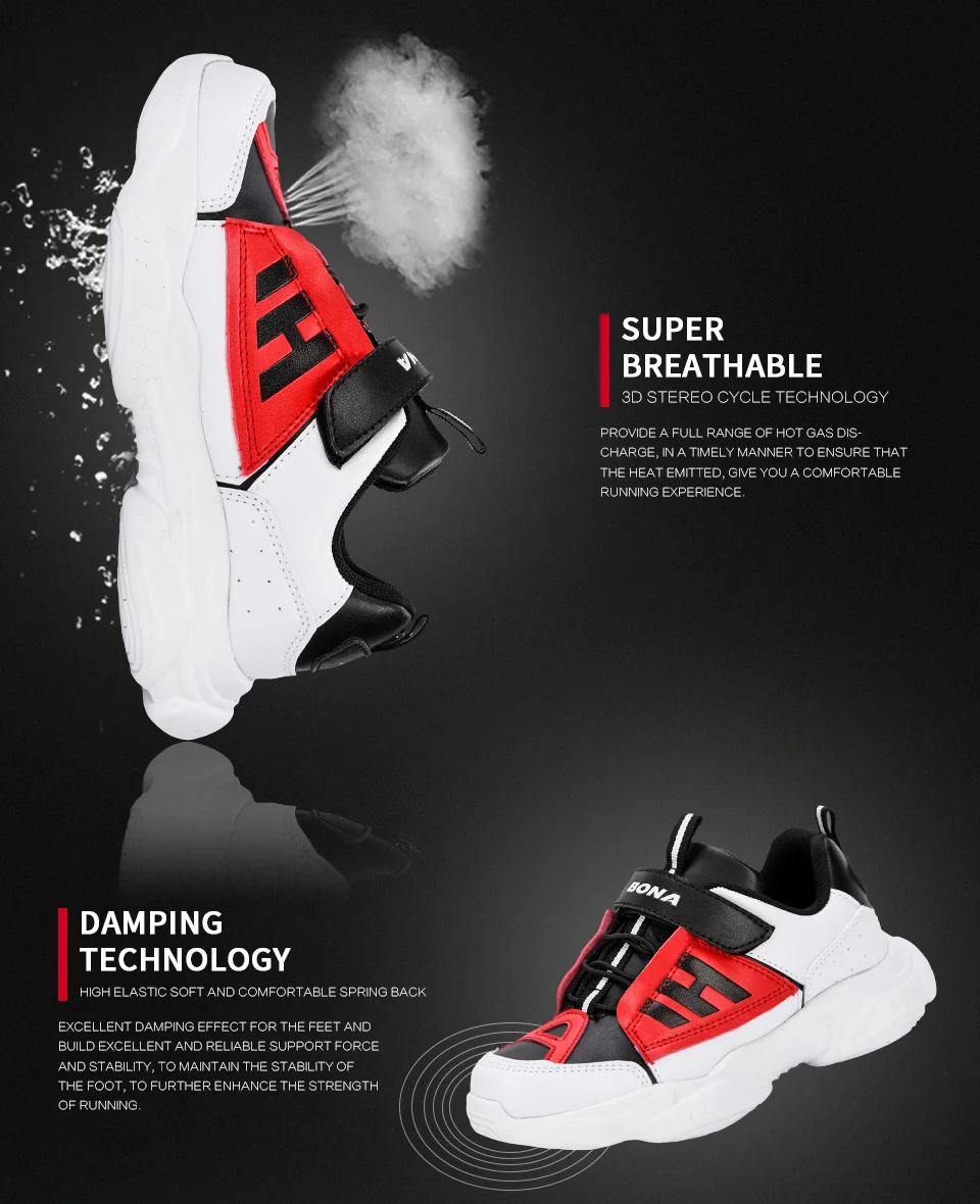 Meninos de Couro de Alta Sapatos da Moda Sapatos de Moda ao ar Bona Primavera Outono Crianças Top Sneaker Sapatos Casuais Meninas Livre Esporte Trainer 2020 9 Couro de Alta Top Sneaker Sapatos Casuais