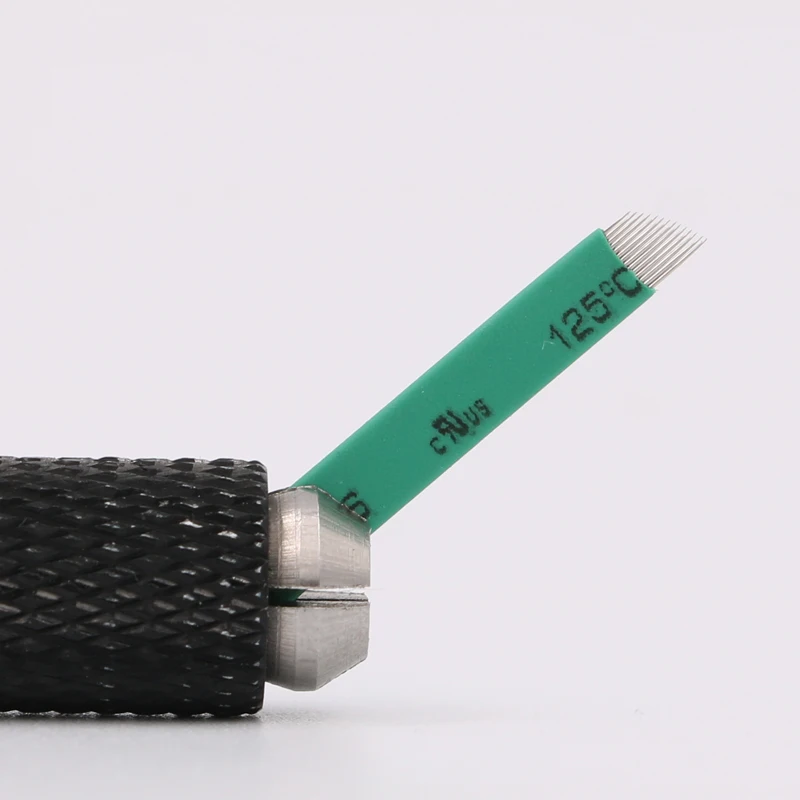 50 шт./упак. 14 Pin 0,20 мм Перманентный макияж лезвие микроблейдинг иглы для 3D вышивка ручная Татуировка ручка