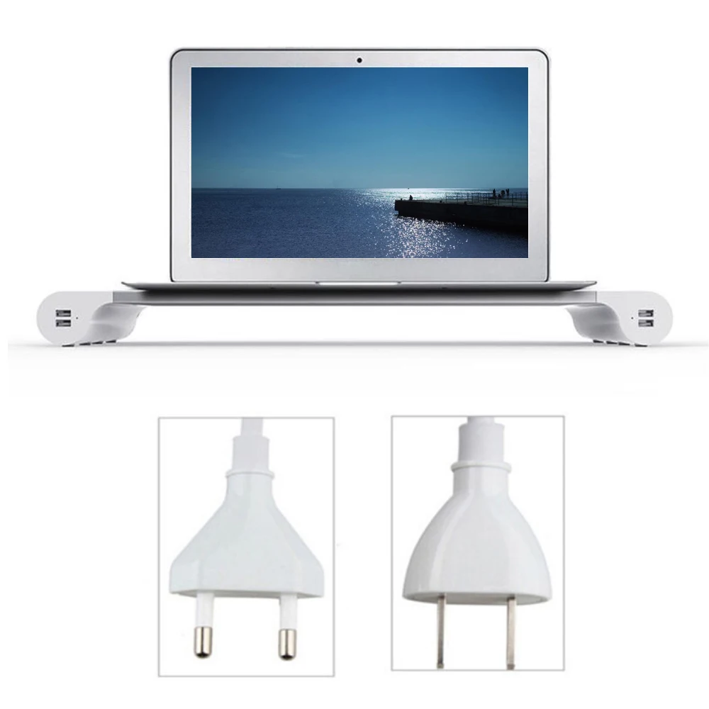 Настольная подставка Besegad из алюминиевого сплава с 4 USB портами держатель для