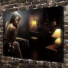 A1108 Sexy beautiful naked girl Figure Scenery.HD Canvas Print Home decoration Living Room bedroom Wall pictures Art painting