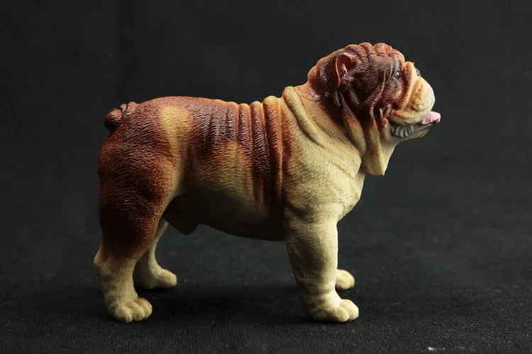 10 см Bulldog имитация собаки щенка игрушки для животных смолы коллекционной экшн
