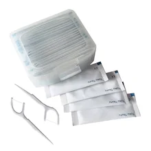 Лучшие 40 шт. зубная нить палочки Flosser зубочистки Портативный Чистка зубов Уход за полостью рта QQ99