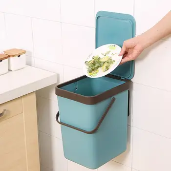 

Pure color Fashion simple kitchen with new trash bins portable handheld hanging wall integrated garbage cartridges LM5281446py
