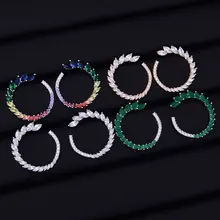 GODKI элегантный локон Олива филиал полный микро инкрустация кубическим цирконием для женщин Свадебное обручение серьги ювелирные изделия зависимости