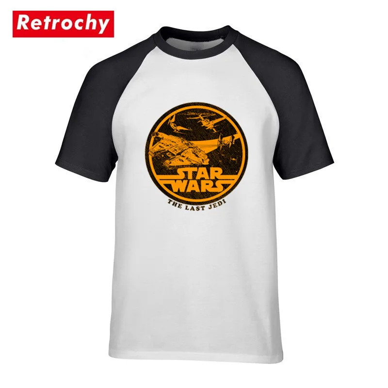 

Vintage Star Wars T Shirt Men The last JEDI T-shirt 2019 New Arrival Retro T-shirt Homme Short Sleeves Crewneck Tshirt Camisetas