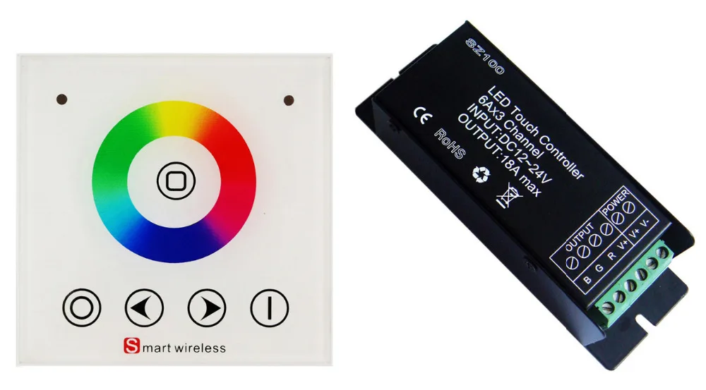 Звуковая активация RGB светодиодный музыкальный контроллер 144 Вт 2 порта выход для RGB изменение цвета светодиодный полосы с пультом дистанционного управления