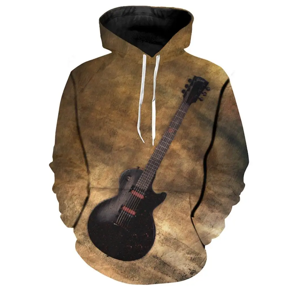 

YOUTHUP Newest Men's 3d Hoodies Vintage Guitar Printed Full Print Hooded Pullovers Male Autumn Spring Casual Hoodies Sweatshirt