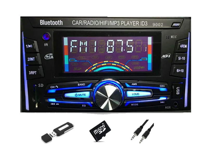 LaBo Bluetooth Autoradio Car Stereo Radio FM Aux Input Receiver SD USB ISO 9002 12V In-dash 2 din Car MP3 Multimedia Player