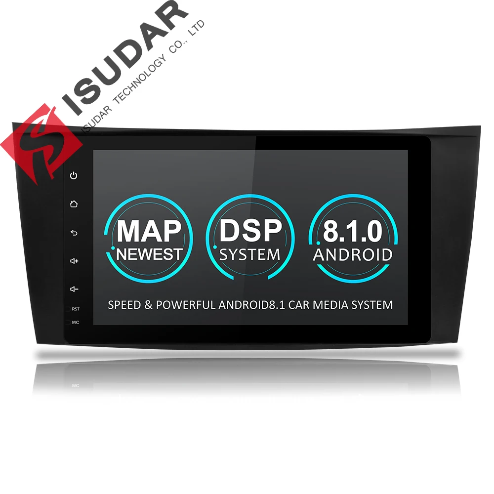 Isudar Автомобильный мультимедийный плеер два Дин Android 8 1 DVD Automotivo для Mercedes Benz/E