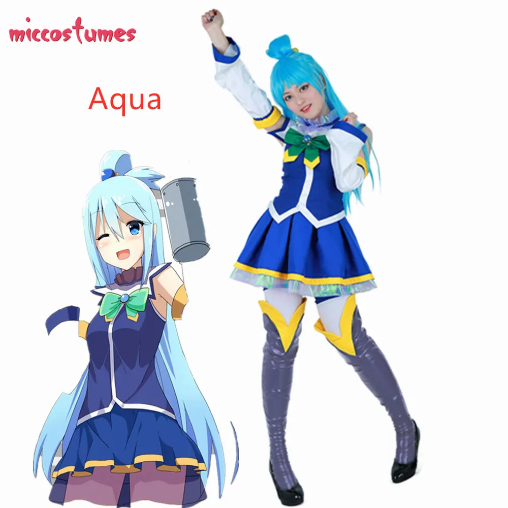 Косплей Aqua Konosuba косплей боги благословение на этот чудесный мир женские костюмы