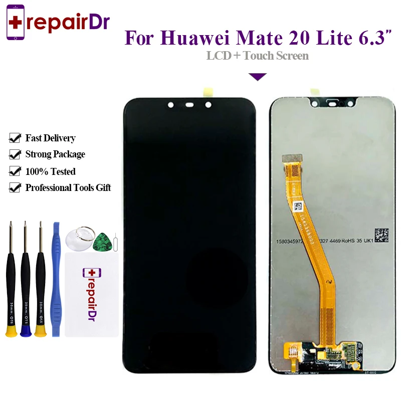 

Original LCD For Huawei Mate 20 Lite LCD Display Touch Screen Digitizer Assembly Tested For Huawei Mate 20 Lite Lcd Screen+Frame