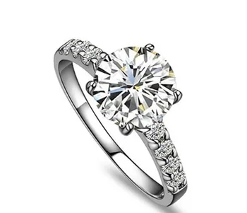 

1Ct Popular Designer Diamonds Women Rings Wedding Sterling 925 Silver White Gold Color Jewelry Engagement Rings