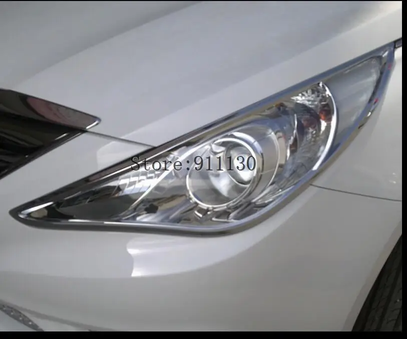 Стайлинг автомобиля 2011 для Hyundai SONATA 8GE i45 ABS хромированная крышка передней фары |