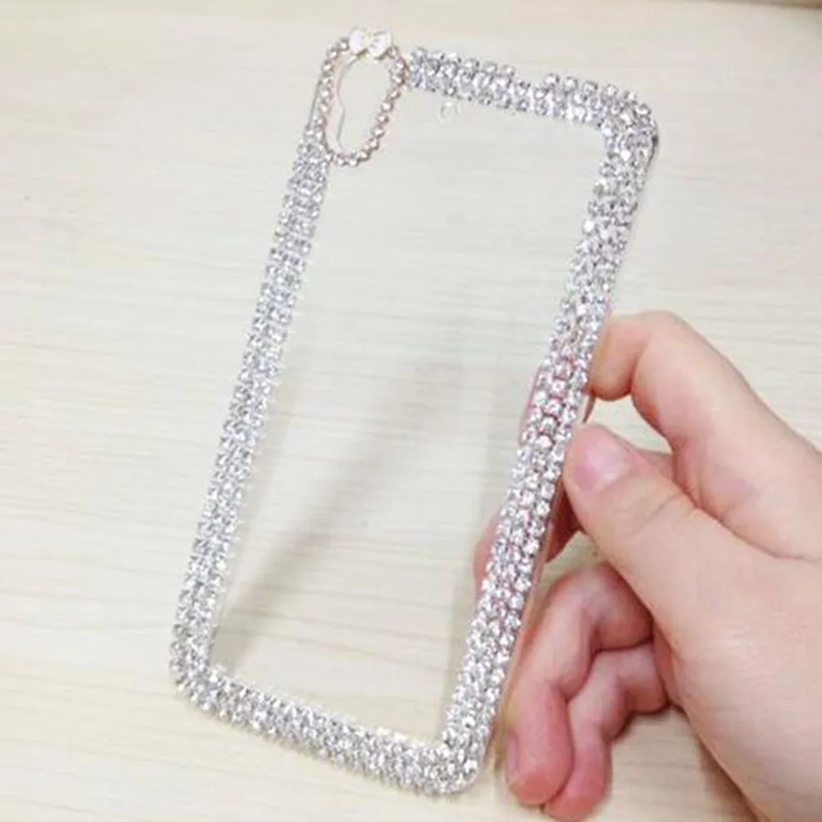 

Rhinestone Cover For Huawei Y6 Y6 II Honor 4A 5A Case Crystal Clear Back Plastic Protection For Huawei G620S Phone Case Cover