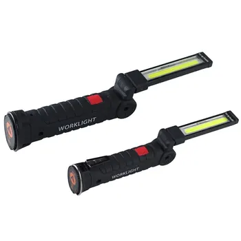 

Portable LED lamp USB Rechargeable Built in Battery LED Light with Magnet Portable Flashlight Outdoor Camping Working Torch