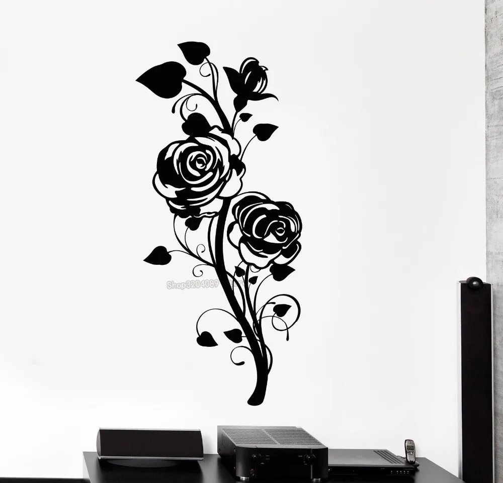 3d Wall Decals Rose Flower Nature Beautiful Home Decor Vinyl Stickers Romantic For Bedroom Passionate Lovers And Couples Yy116 3d Wall Decals Wall Decalsvinyl Stickers Aliexpress