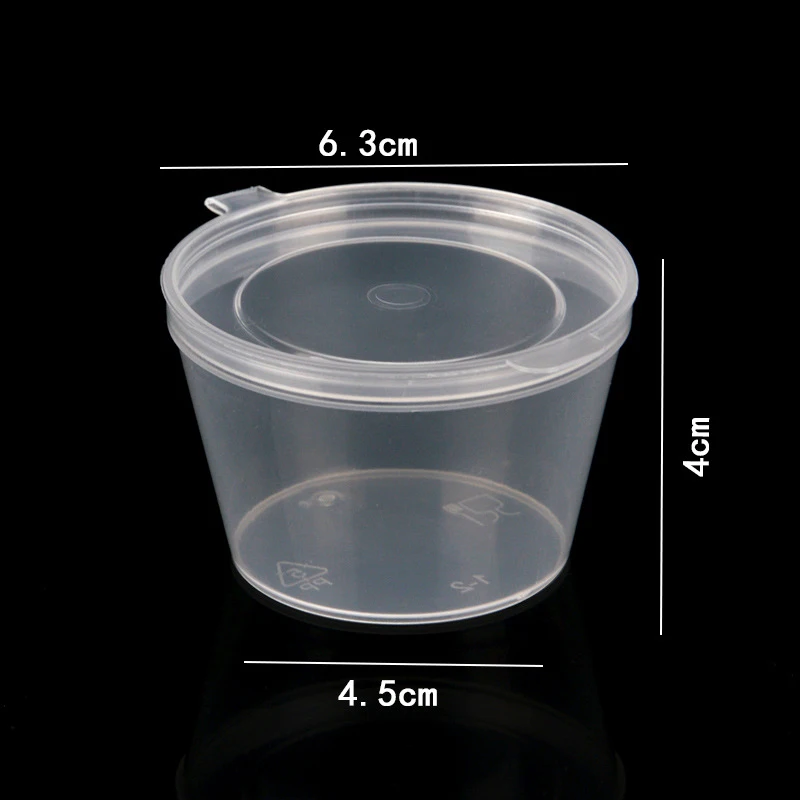 

50/100* Plastic Condiment Sauce Chutney Cup Food Container Storage Box New HG