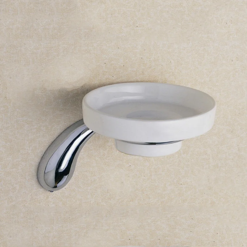 Ceramic Soap Dish Br Bathroom Shower Holder With Chrome Home Ceramic Soap Dish Br Bathroom Shower Holder With Chrome Home Decor Wall Mounted Accessories For Whole In Dishes From