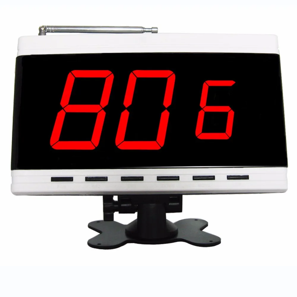 SINGCALL Wireless Calling System Waiter Botton for Video Shop. APE9600 White Display Receiver | Компьютеры и офис