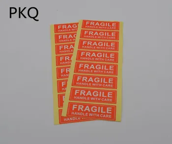 

80pcs 7.5*2.5CM FRAGILE Handle With Care Label Sticker Fragile Warning Label Sticker Up and Handle With Care Label