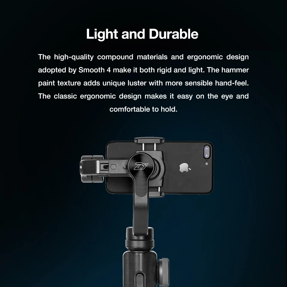 ZHIYUN Smooth 4 3-осевой портативный смартфон шарнирный стабилизатор для камеры телефона стабилизатор для iPhone XR huawei XiaomMi Gopro экшн Камера