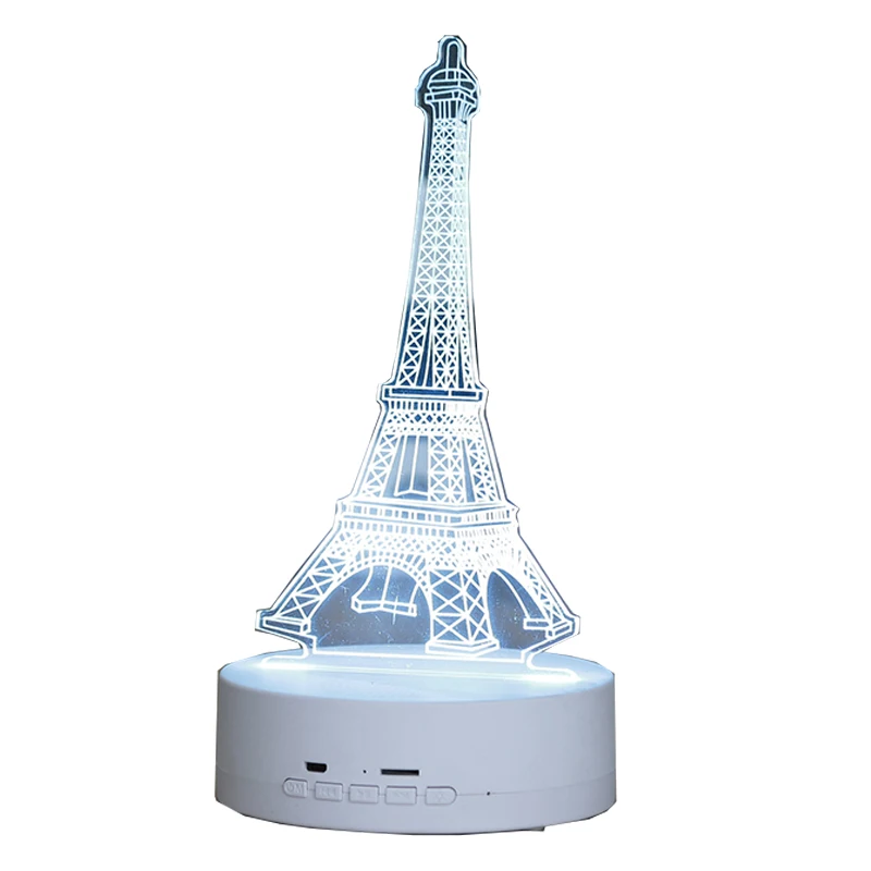 

ABDO 900 3D new idea table lamp Eiffel tower bluetooth speaker LED wireless speaker