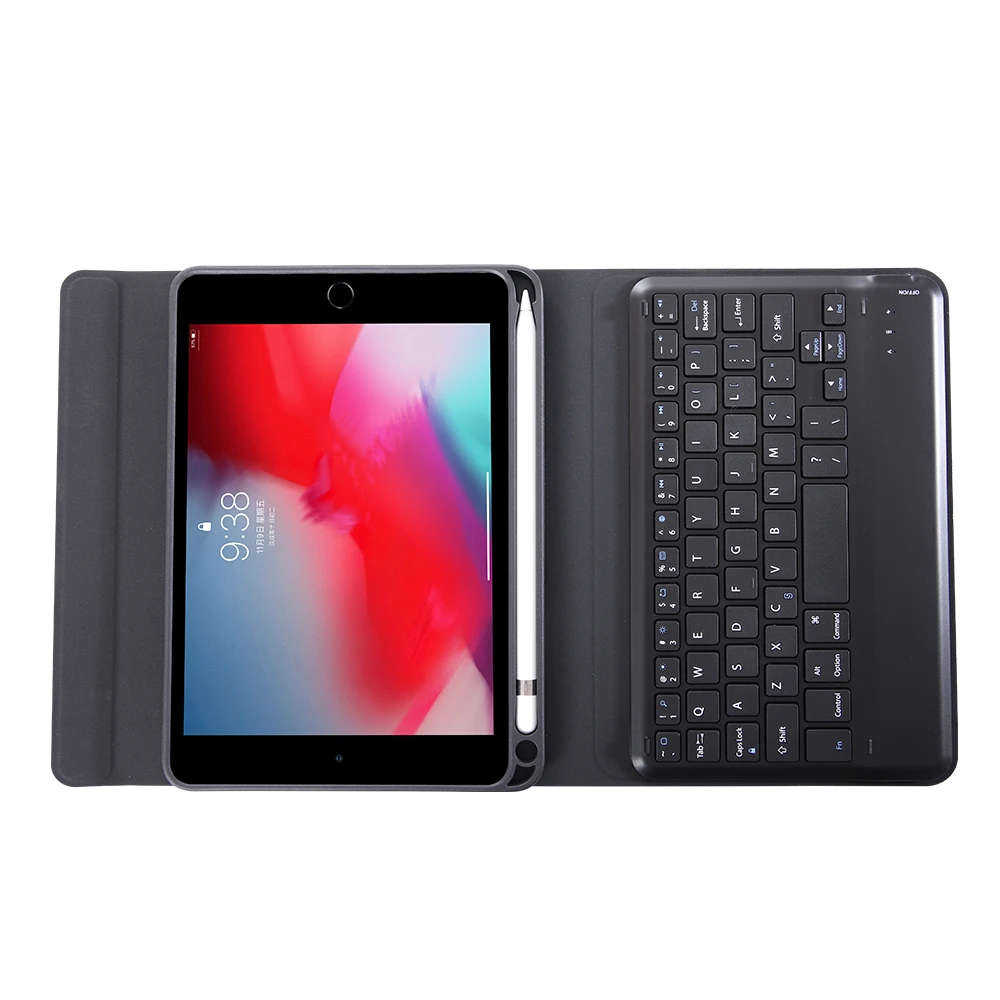 Bluetooth клавиатура чехол для iPad mini 5 2019 7,9 ''крышка с карандашом держатель кожаный чехол для планшета с клавиатурой Cover для iPad mini 5
