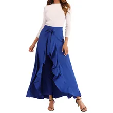 Женские штаны с боковой молнией и завязками спереди; Юбка с рюшами; Длинная Юбка с бантом; женская Милая Юбка для танцев для девочек; Юбка-Юбка