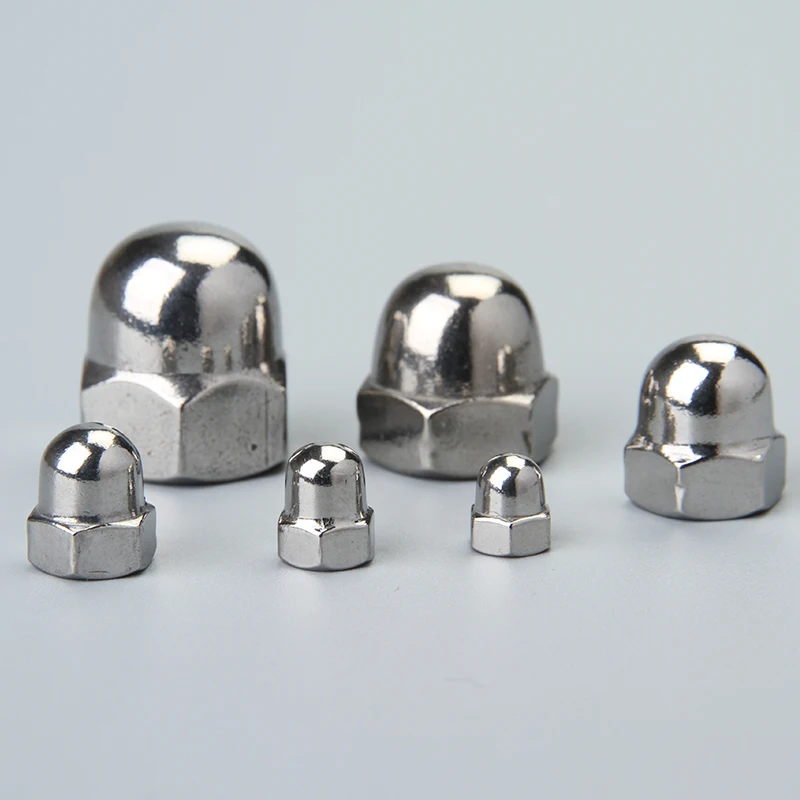 Stainless Steel Metric M3 M4 M5 M6 M8 M10 M12 M14   Nut Dome Head Cap Nuts Bolts 