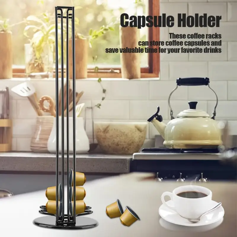 

1PC Coffee Pod Holder Rotating Rack Coffee Capsule Stand Capsules Storage for 40 pcs Dolce Gusto Capsule