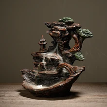 Ароматическая печь для ароматерапии, домашний офис, ремесло, смола в форме горы, дым, водопад, обратный поток, курильница, курильница, держатель, Декор