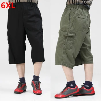 

Overalls men's summer thin section fat shorts cropped loose large size shorts outdoor sports plus size men
