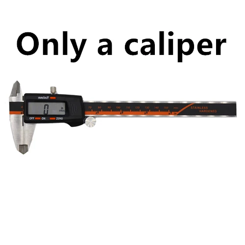 only a caliper Фракция/мм/дюйм цифровые Штангенциркули из нержавеющей стали 0-150 мм/" металлический корпус цифровой штангенциркуль Калибр микрометр - Цвет: only a caliper
