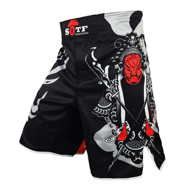 Black Mma Shorts Boxing Trunks Muay Thai Tiger Muay Thai Kickboxing