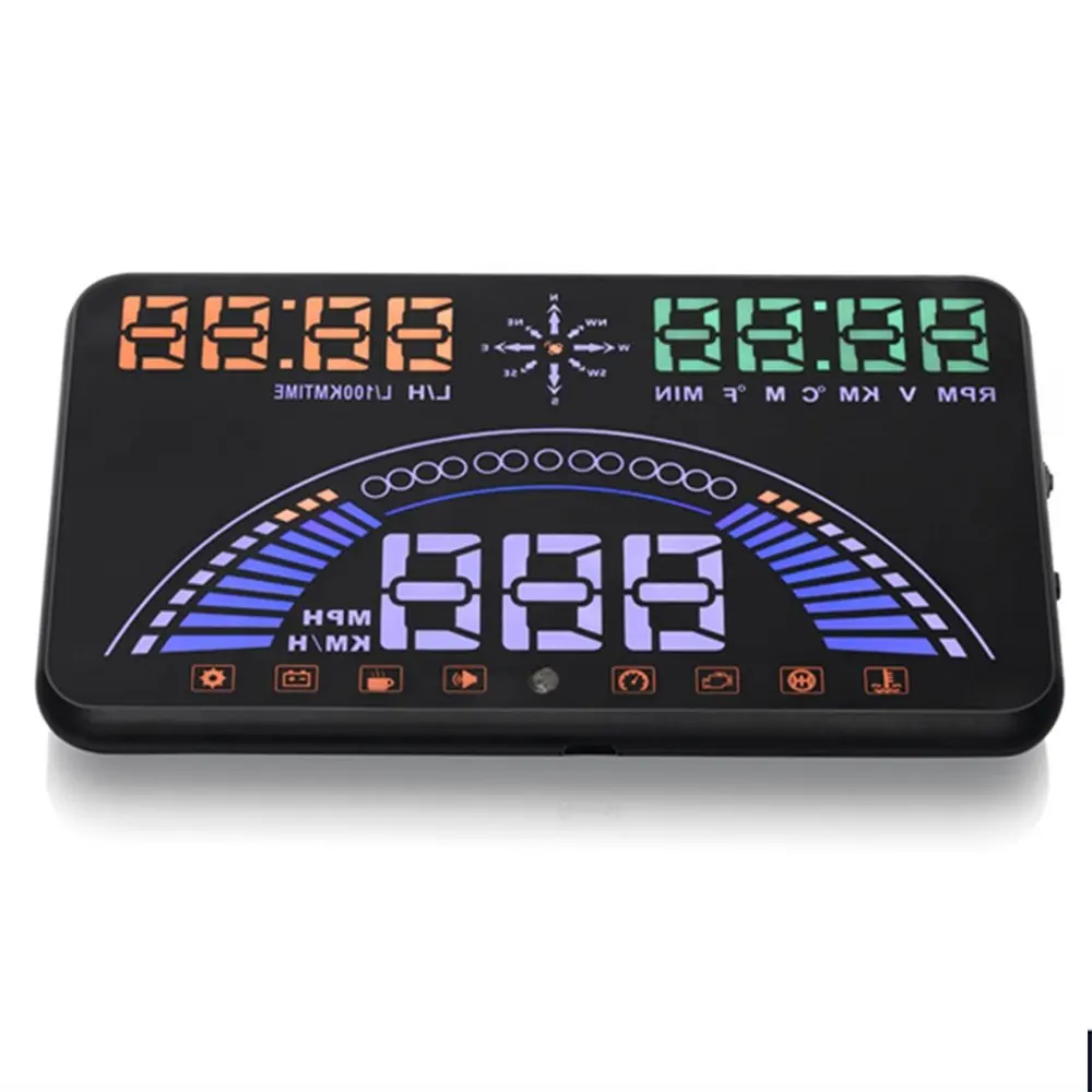 S7 OBD+ GPS Two-mode Head Up Display Super Multi Function 5.8 Inch Safety Plug& Play HUD with Speedometer and Speed Warning