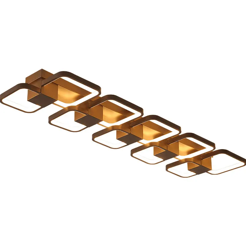 Кофейные светодиодные потолочные светильники с регулируемой яркостью для гостиной, спальни, балкона, украшения 110 В, 220 В, современный светодиодный потолочный светильник