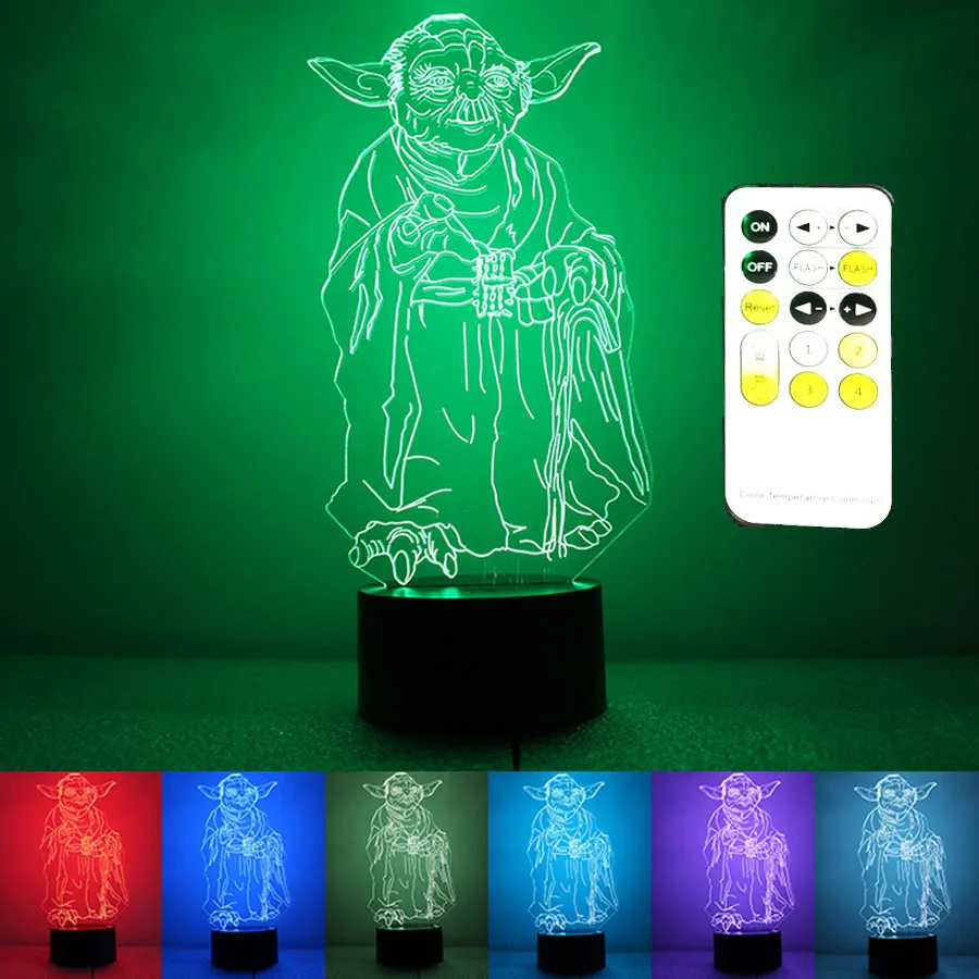 

Star Wars 3D iLLusion Light 7 Colors Changing Table Desk Deco Lamp Bedroom Children Room Decorative Night Light