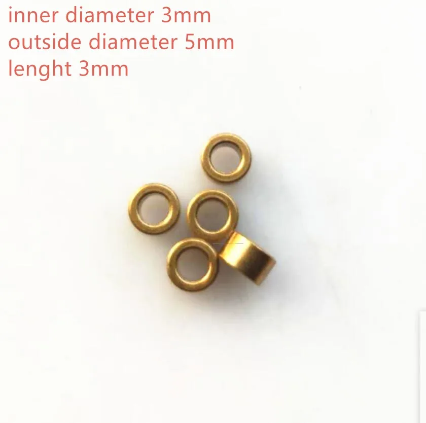

10pcs/lot 3mm mini copper tin brass bearing self lubricating bushing miniature small bearing