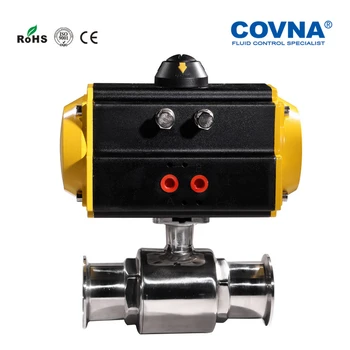 

DN32 1.2'' 1-1/4 Pneumatic Sanitary Stainless Steel Tri-Clamp Ball Valve Double Acting