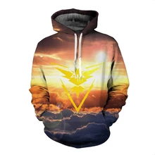 Instinct Sunset Cloud Scenery 3D Hooded Sweatshirt Men Women Hoodies Hipster Cartoon Pokemon Go Sweatshirts Outerwear