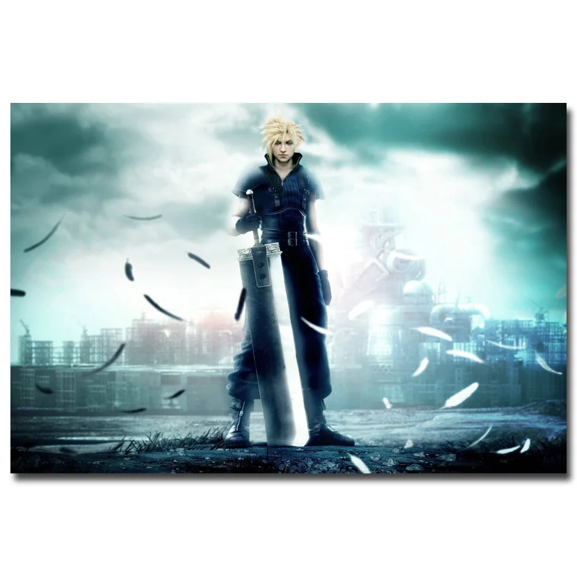 

Cloud Strife - Final Fantasy VII Art Silk Fabric Poster Print 13x20 24x36 inch Hot Game Pictures for Living Room Wall Decor 037