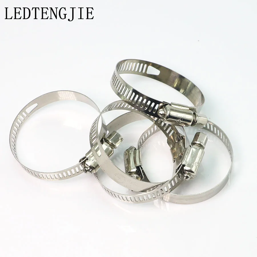 10PCS Autos Hose Clamps Stainless Automotive High Pressure