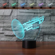 3D Ночная звуковая лампа USB новинка свет 7 цветов меняющая атмосферу свет прикроватная лампа детский ночник Прямая
