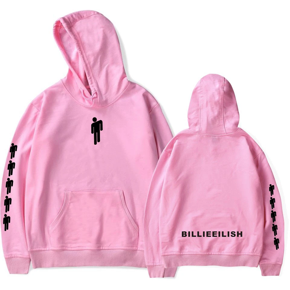 Новые Billie Eilish толстовки кофты для женщин/для мужчин одежда розовый Billie Eilish Harajuku повседневное Топы корректирующие Толстовка мужчин печати
